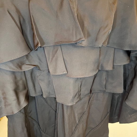 Zara Women Black Layered One Shoulder Dress Size Small - Picture 2 of 13